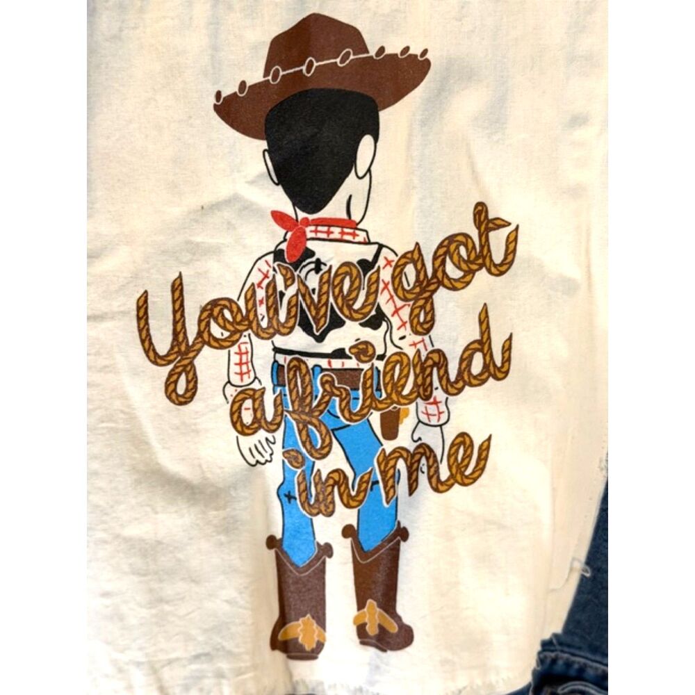 Disney Pixar Toy Story Denim Vest Sheriff Woody Jessie Patches Size S/M - Picture 5 of 10